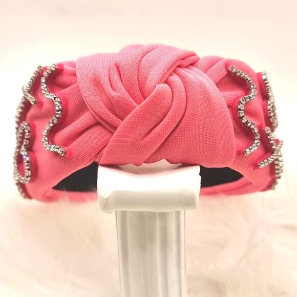 New XOXO BUBBLE GUM PINK LOVE rhinestone headband - Picture 5 of 8